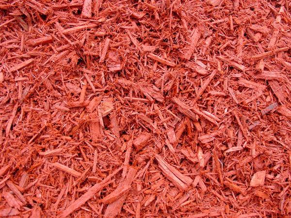 Fine mulch dyed red.